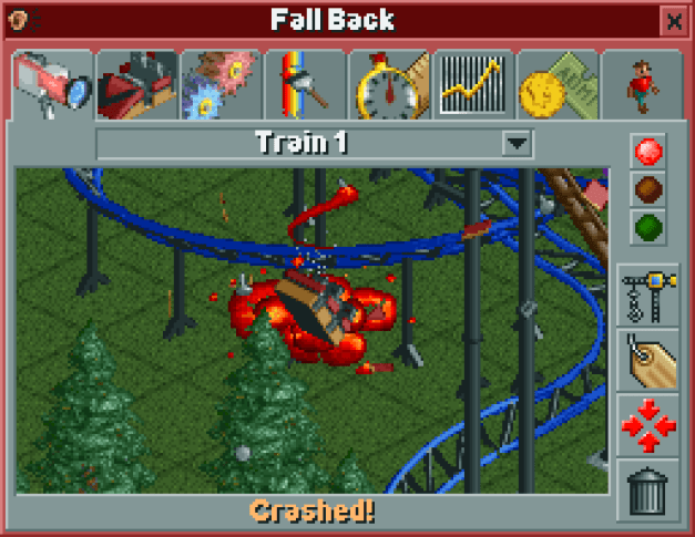 Rollercoaster tycoon crashed ride fix